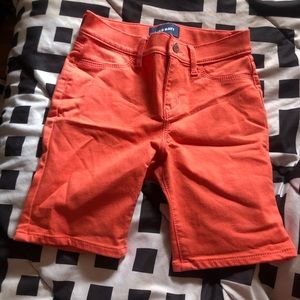 Orange Bermuda shorts